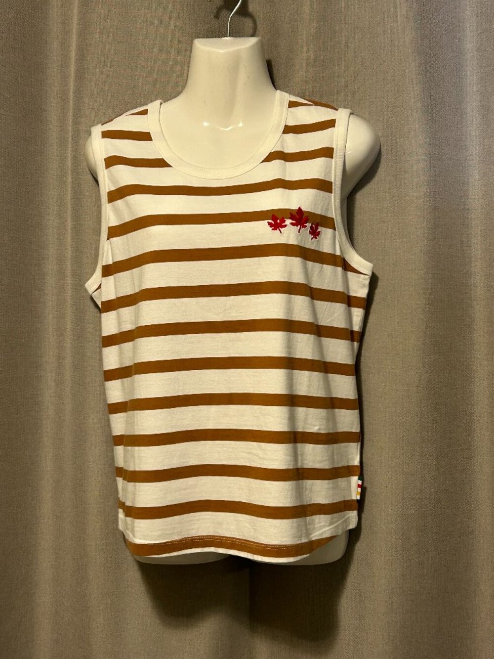 HBC Stripes 100% Organic Cotton Stipe Tank Top - Size L